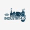 Automation Industry 4.0 icon,logo factory,technology concept. illustration