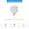 Automation, industry, machine, production, robotics Business Flow Chart Design with 3 Steps. Line Icon For Presentation Background