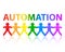 Automation Paper People Rainbow