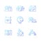 Automation technologies gradient linear vector icons set