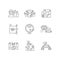 Automation technologies linear icons set