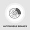 Automobile brakes flat icon