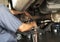 Automobile brakes repair mechanic
