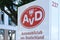 Automobile Club of Germany, office with logo AvD of transport company, concept services for road transport, various insurances for