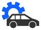 Automobile Industry Raster Icon Flat Illustration