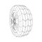 Automobile rubber car tire and rim