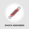 Automobile shock absorber flat icon