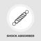 Automobile shock absorber flat icon