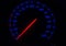 Automobile tachometer on blue