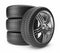 Automobile tire. Wheel 3D, Icon