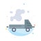 Automobile, Truck, Emission, Gas, Pollution Abstract Flat Color Icon Template