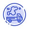 Automobile, Truck, Emission, Gas, Pollution Blue Dotted Line Line Icon