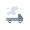 Automobile, Truck, Emission, Gas, Pollution  Flat Color Icon. Vector icon banner Template