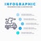 Automobile, Truck, Emission, Gas, Pollution Line icon with 5 steps presentation infographics Background