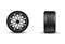 Automobile wheel 3D vector illustration