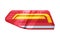 Automotive Auto Car Headlights, Rare Glowing Headlamps, Brake Lights Flat Style Vector Illustration on White Background