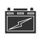 Automotive battery glyph icon