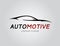 Automotive car logo design with concept sports vehicle silhouette