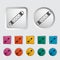 Automotive fuse single icon.