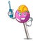 Automotive lollipop with sprinkles mascot cartoon