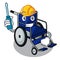 Automotive miniature wheelchair the shape of mascot