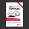 AUTOMOTIVE SERVICES layout template, cars for sale & rent brochure, mockup flyer.