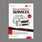 Automotive services layout template, cars for sale & rent brochure, mockup flyer.