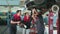 Automotive supervisors\\\' teams inspect repair work at a car garage.