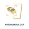 Autonomous Car icon. 3d illustration from internet of things collection. Creative Autonomous Car 3d icon for web design