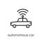 autonomous car icon. Trendy modern flat linear vector autonomous