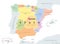 Autonomous communities of Spain political map