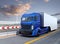 Autonomous hybrid truck driving on highway