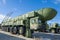 Autonomous launcher of the Soviet mobile strategic missile complex `Topol`