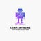 autonomous, machine, robot, robotic, technology Purple Business Logo Template. Place for Tagline