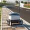 Autonomous robots deliver packages independently. Smart logistics and the concept