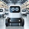 Autonomous robots deliver packages independently. Smart logistics and the concept