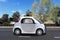 Autonomous self-driving driverless vehicle driving on the road