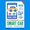 Autonomous Smart Car Advertising Poster Vector