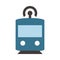 Autonomous Subway - Metro - Flat colored icon - Blue