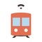 Autonomous Subway - Metro - Flat colored icon - Red