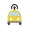 Autonomous taxi - Cab - Flat colored icon - Yellow