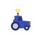 autonomous tractor, agrimotor icon, flat vector