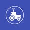 Autonomous tractor, agrimotor vector icon