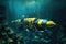 autonomous underwater vehicle exploring deep sea environment