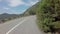 Autotravel Summer south of Crimea. Beautiful serpentine mountain roads.