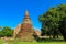 Auttaya Historical Park ancient buddist stupa in Thailand