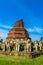 Autthaya Historical Park ancient stupa and statues in Thailand