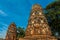 Autthaya Historical Park ancient temple stupa