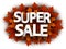 Autumn 3d super sale sign with orange maple leaves