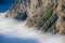 Autumn Alps mountain misty morning view from Jenner Viewing Platform, Schonau am Konigssee, Bavaria, Germany